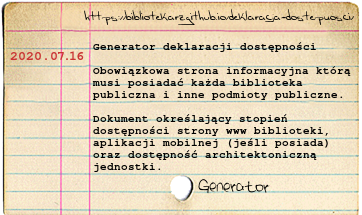 Fiszka Generator deklaracji dostępności